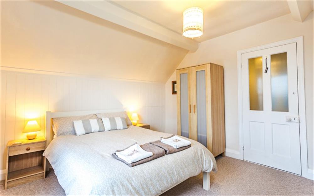 Double bed at Seascape in Charmouth