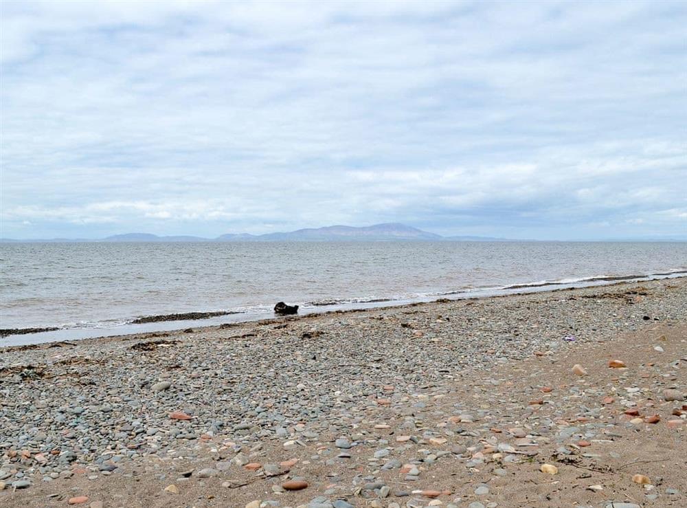 Allonby bay, a vast sand and shingle beach at Seascape Cottage in Allonby, near Maryport, Cumbria