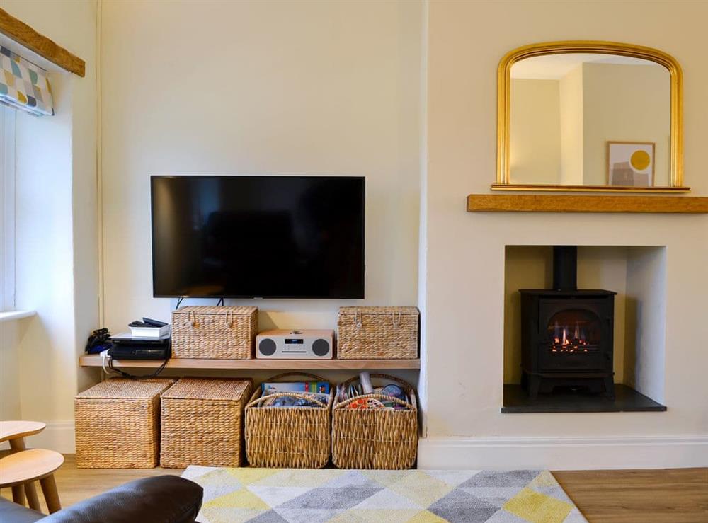 Light and airy living area at Seascape Cottage in Allonby, near Maryport, Cumbria