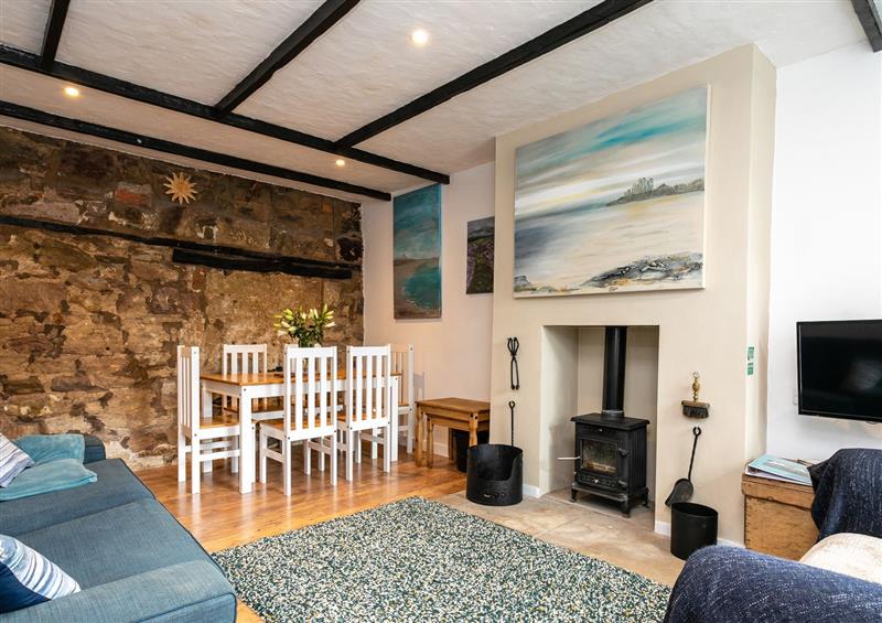 Relax in the living area at Seascape Cottage, Seahouses