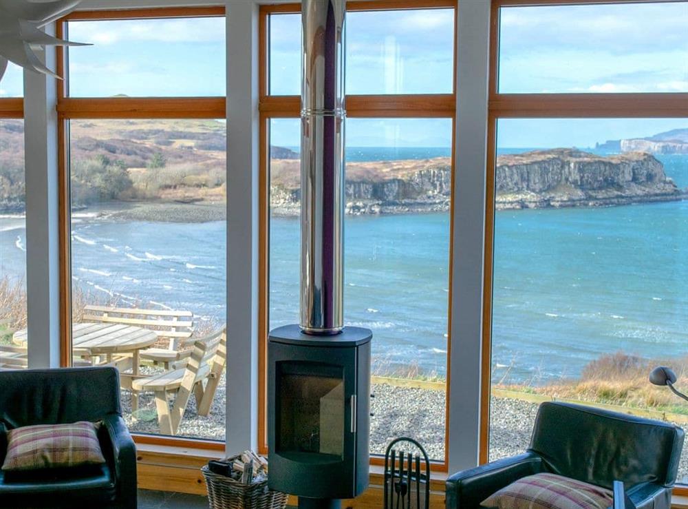 Spectacular sea views from the picture windows at Seascape in Fiskavaig, Carbost, Isle of Skye. , Isle Of Skye
