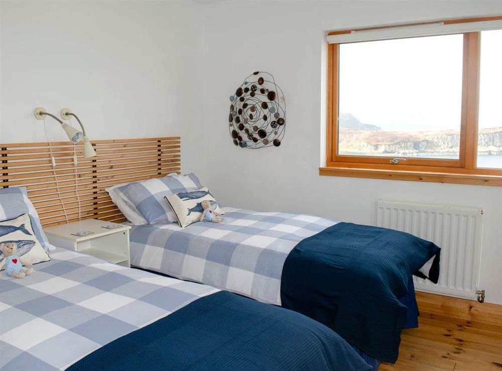 Twin bedroom at Seascape in Fiskavaig, Carbost, Isle of Skye. , Isle Of Skye