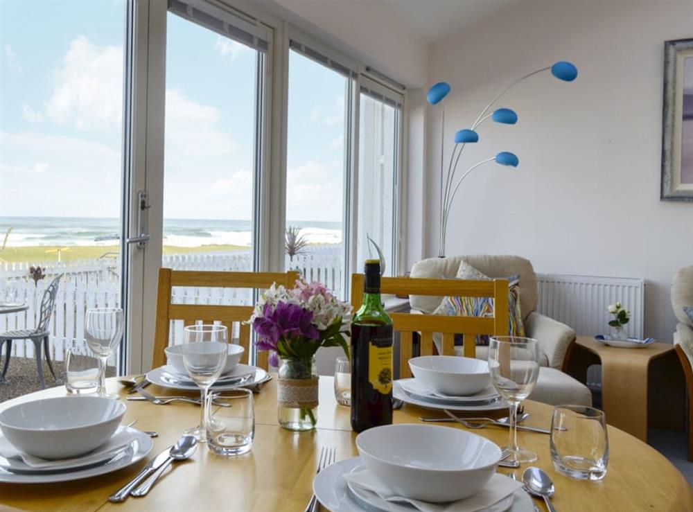 Dining area at Seascape in Inverboyndie, near Banff, Aberdeenshire