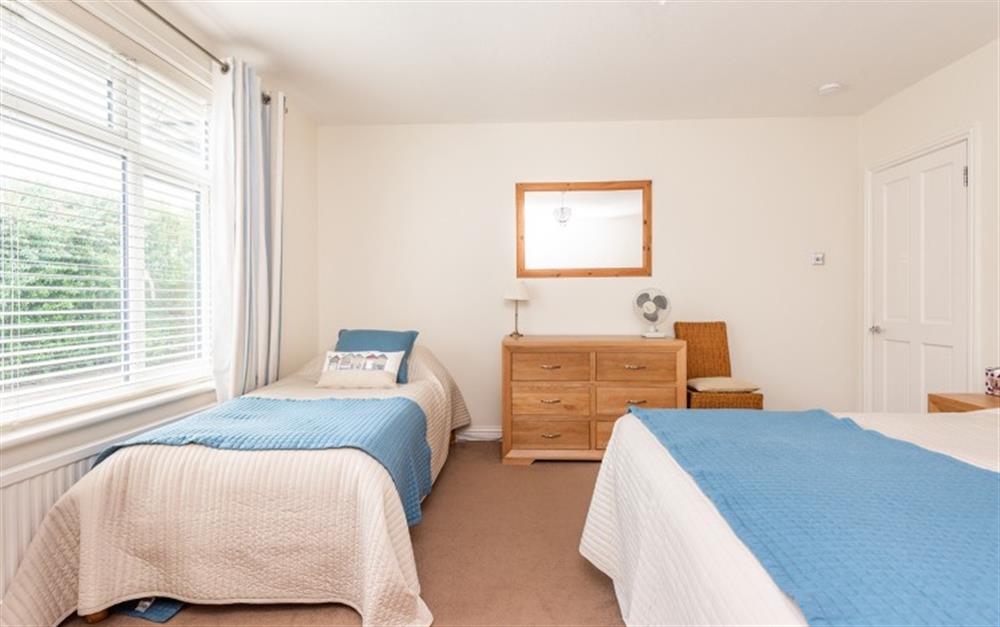 One of the bedrooms at Seascape in Milford On Sea