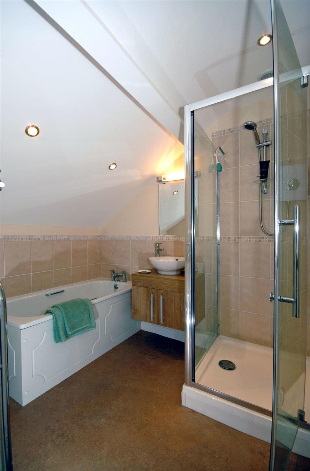 This is the bathroom at Seascape in New Quay, Cardigan and Ceredigion, Dyfed