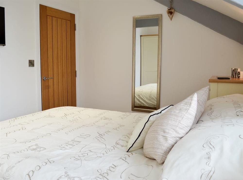 Comfortable kingsize bedroom at Seascape in New Quay, Dyfed