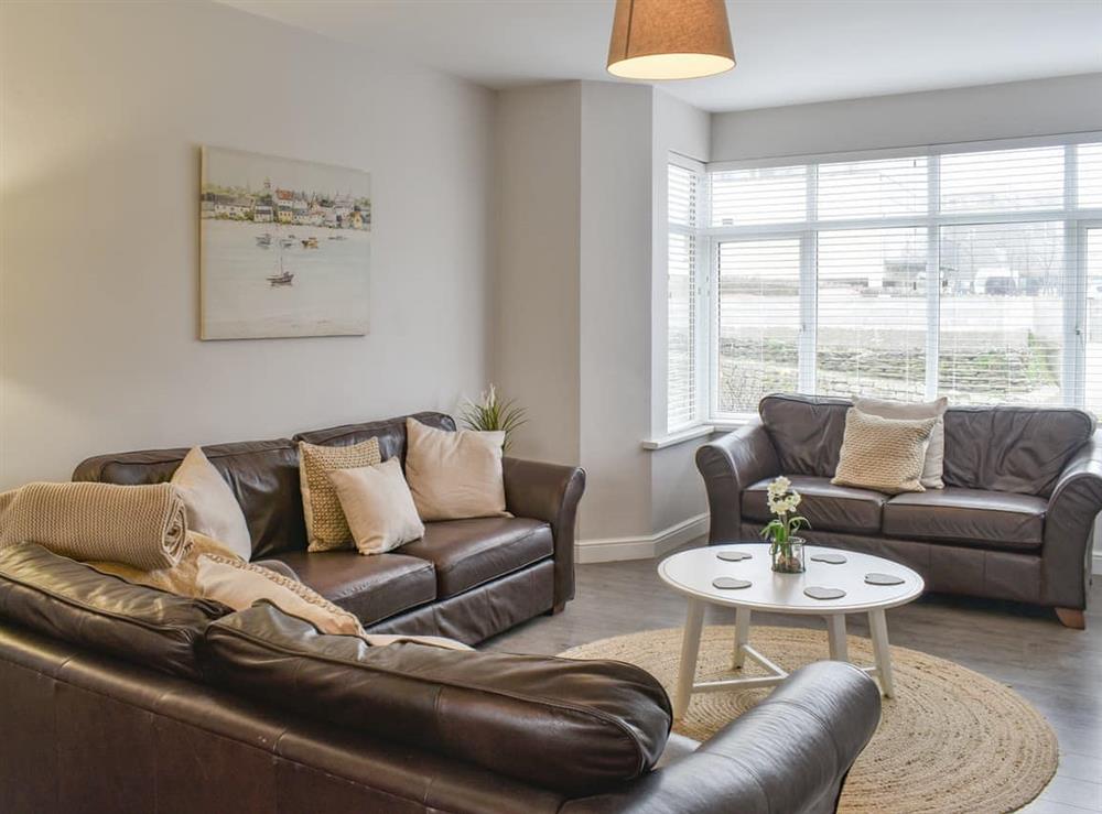 Living room at Seascape in Newquay, Cornwall