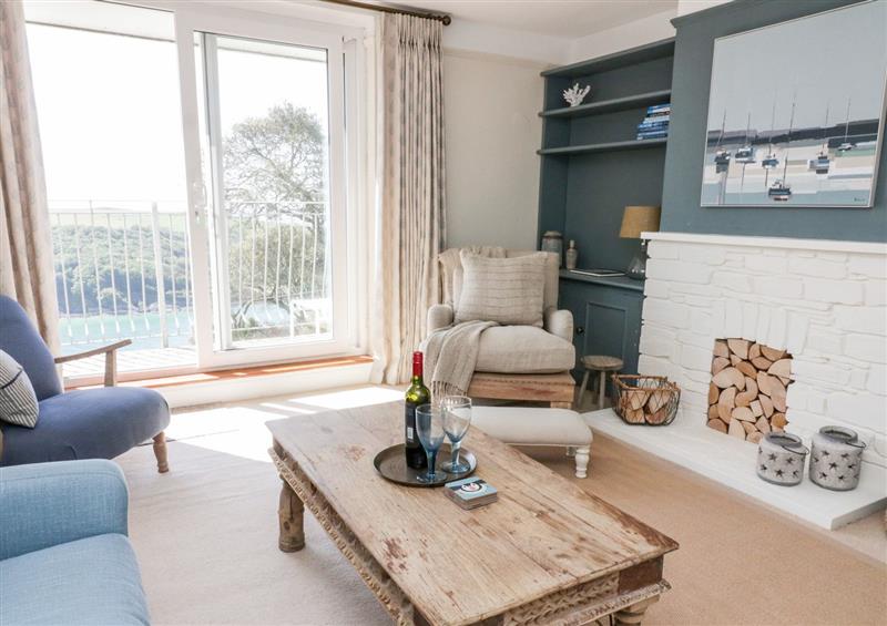 The living area at Seascape, Salcombe