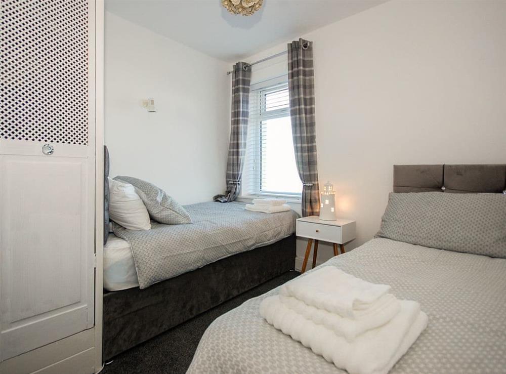 Twin bedroom at Seascape in Skinningrove, near Saltburn-by-the-Sea, Yorkshire, Cleveland