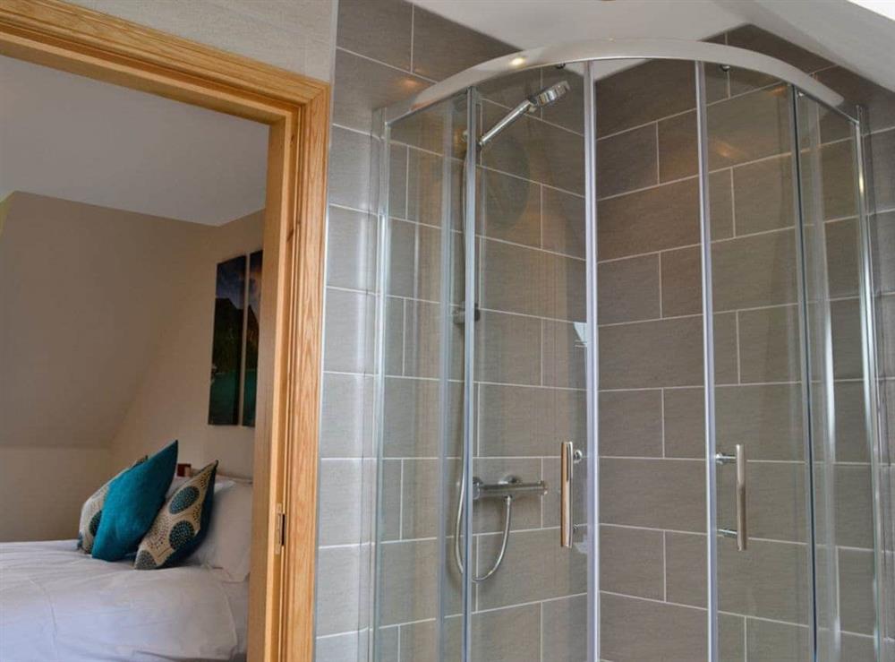 En suite shower room adjoining the Master bedroom at Seascape in Southerness, near Dumfries, Dumfriesshire