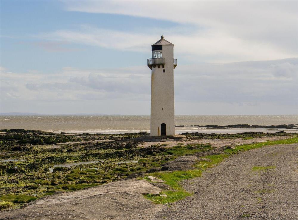 The lighthouse and the Solway coast are nearby to the south of the cottage at Seascape in Southerness, near Dumfries, Dumfriesshire