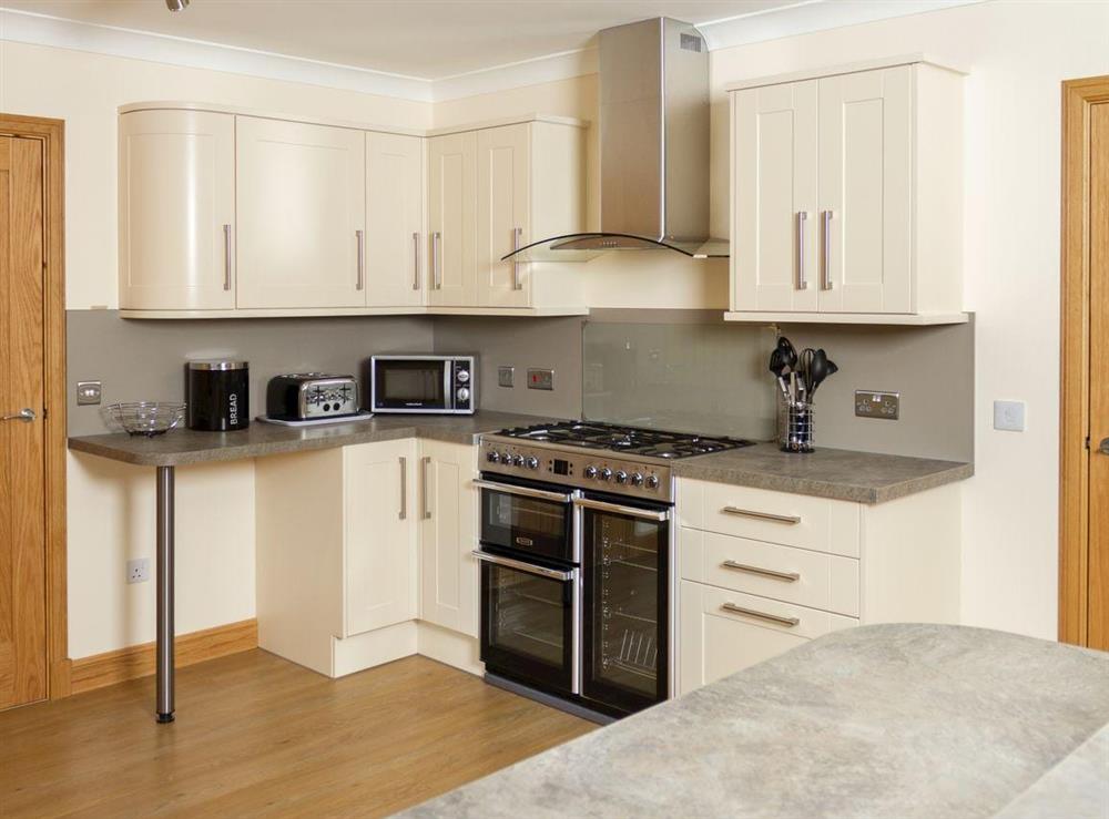 Well-appointed stylish kitchen at Seascape in Southerness, near Dumfries, Dumfriesshire