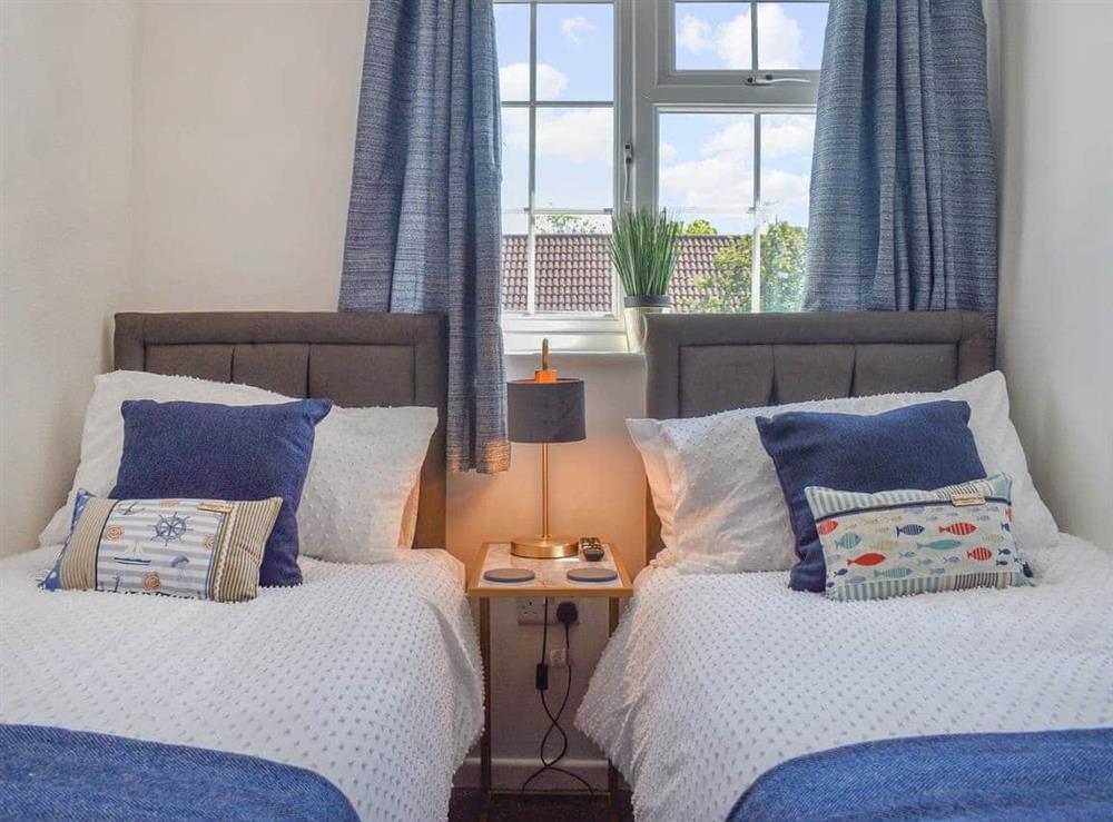 Twin bedroom at Seashell House in Burnham-on-Sea, Somerset
