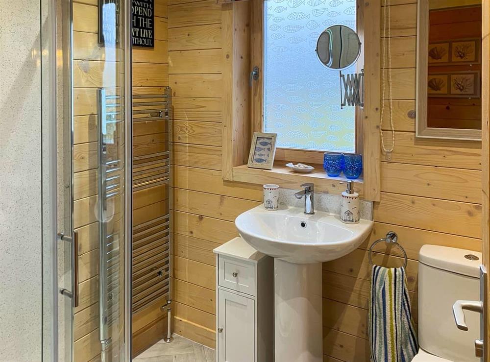 Bathroom at Seashell Lodge in Opinan, near Gairloch, Ross-Shire