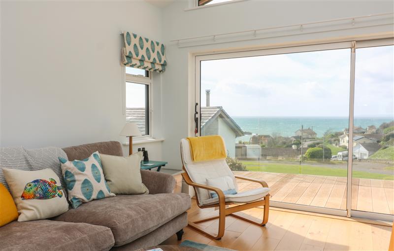 Enjoy the living room at Seashells, 17 Channel View, Hope Cove