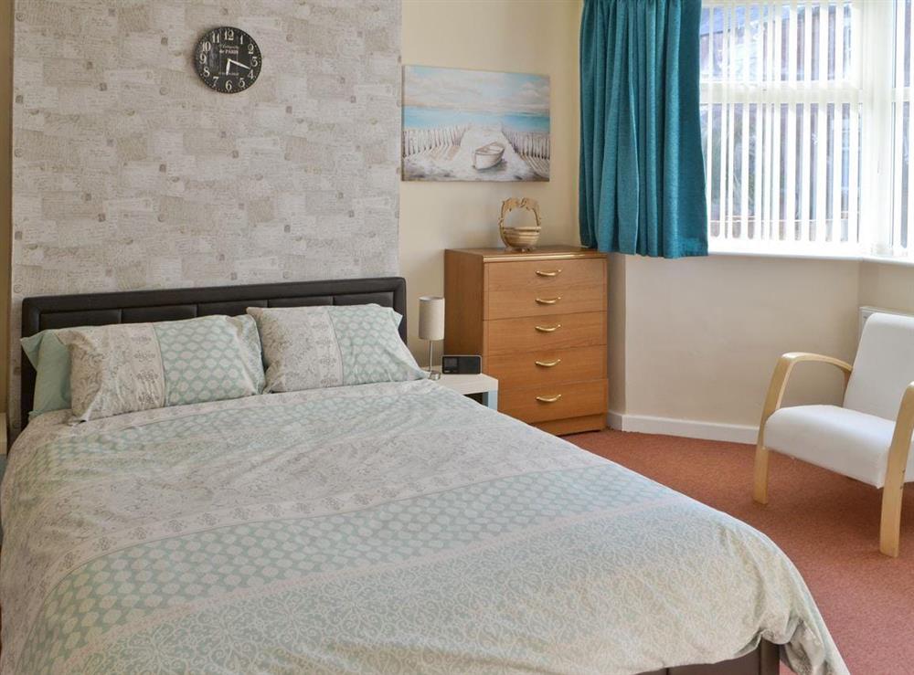 Comfortable double bedroom at Seashells in Newbiggin-by-the-Sea, Northumberland