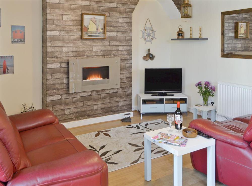 Homely living room at Seashells in Newbiggin-by-the-Sea, Northumberland