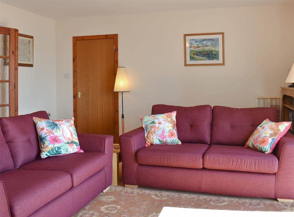 Comfortable living room at Seashore Retreat in Johnshaven, near Montrose, Aberdeenshire