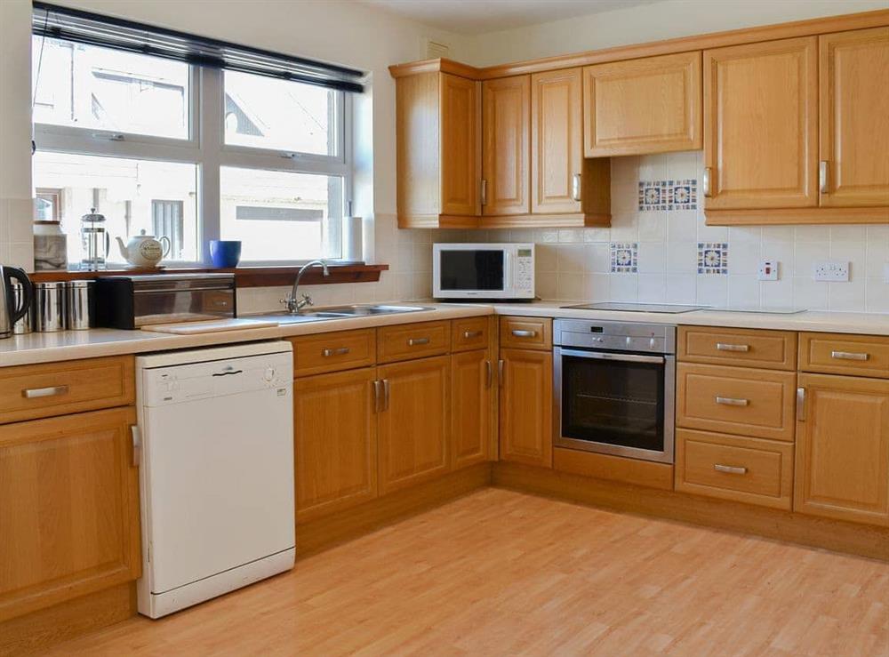 Well equipped kitchen at Seashore Retreat in Johnshaven, near Montrose, Aberdeenshire