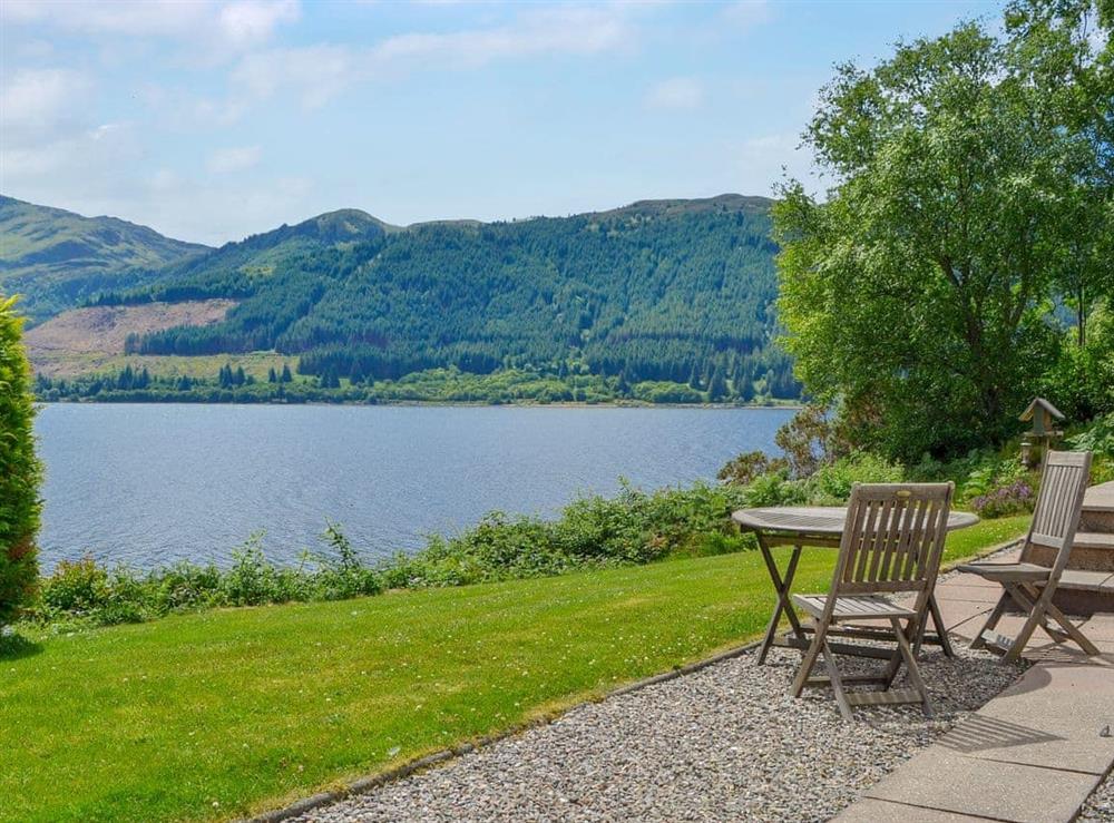 Beautiful views of the Loch from the garden at Seaside Cottage in by Inverinate, Kyle, Ross-shire., Ross-Shire