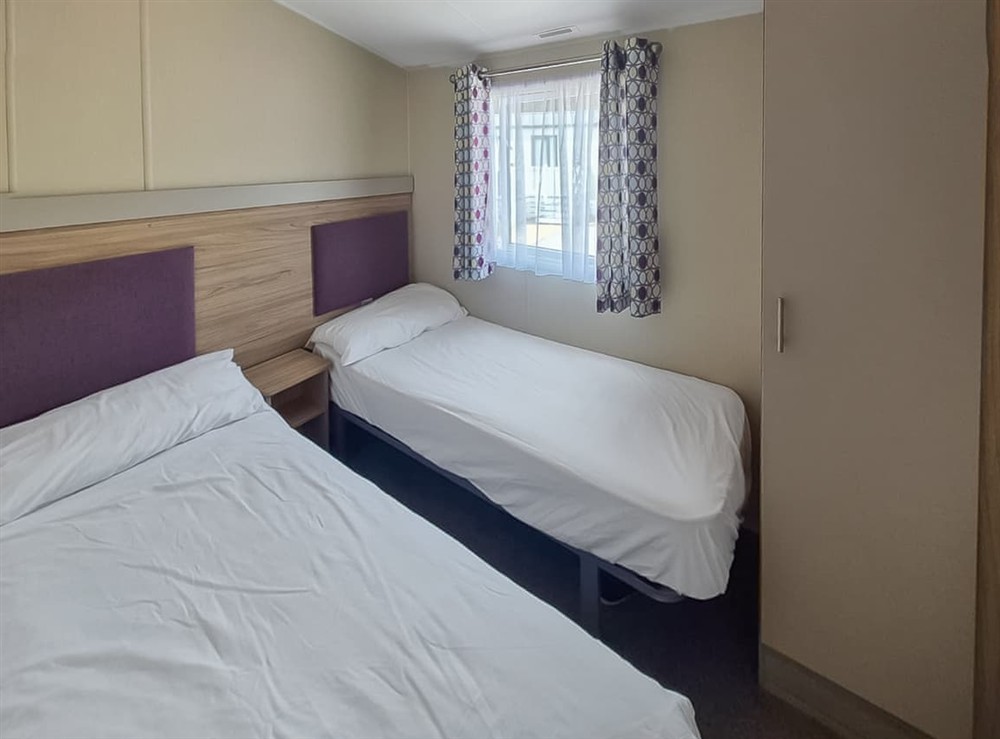 Twin bedroom at Seaside Retreat in Hayling Island, Hampshire
