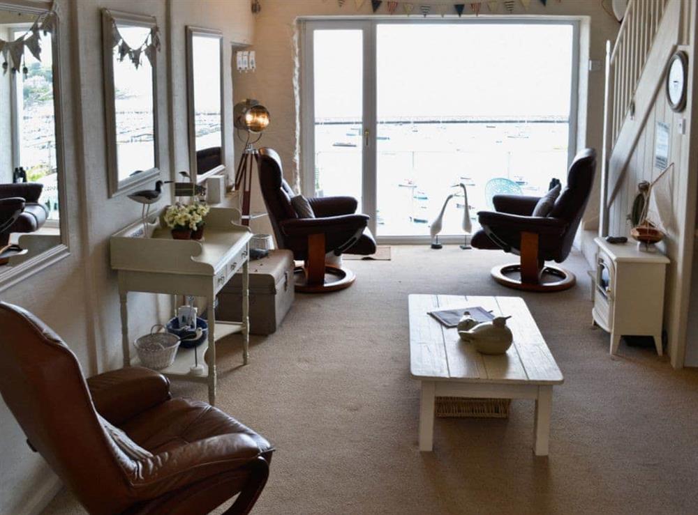 Living room at Seaside Stories in Brixham, Devon