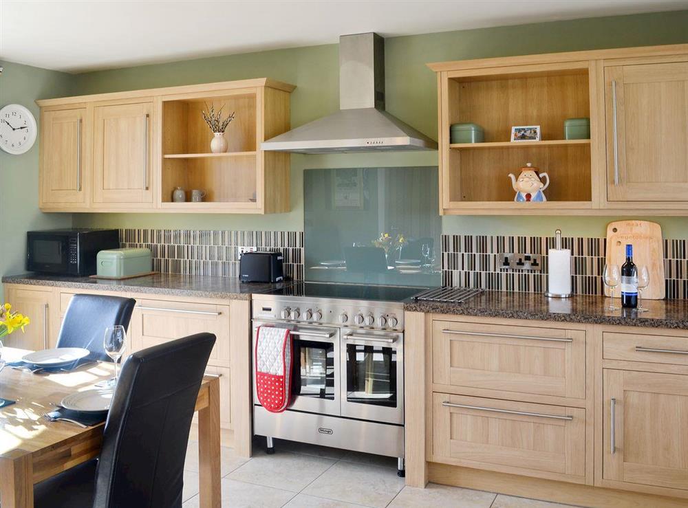 Spacious well equipped kitchen, including a range cooker at Seatoller in Kettleness near Whitby, North Yorkshire