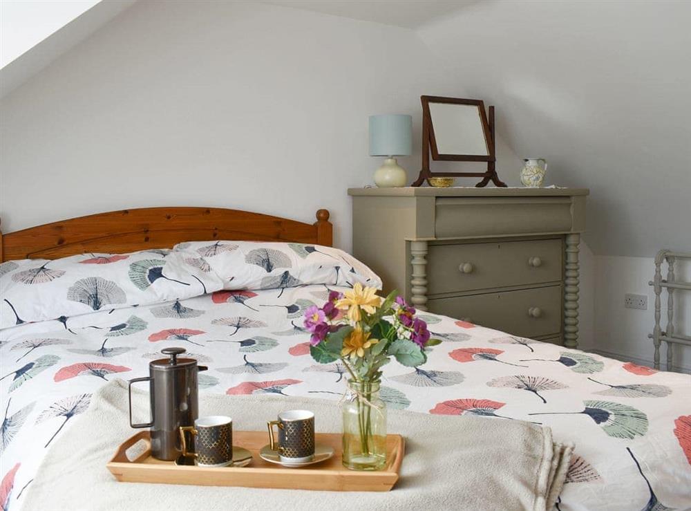 Relaxing double bedroom at Seaton Cottage in Collieston, near Ellon, Aberdeenshire