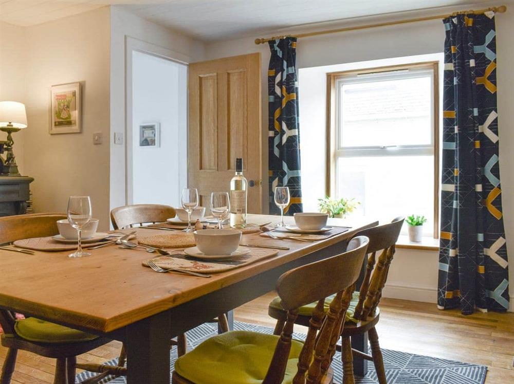 Spacious dining room at Seaton Cottage in Collieston, near Ellon, Aberdeenshire