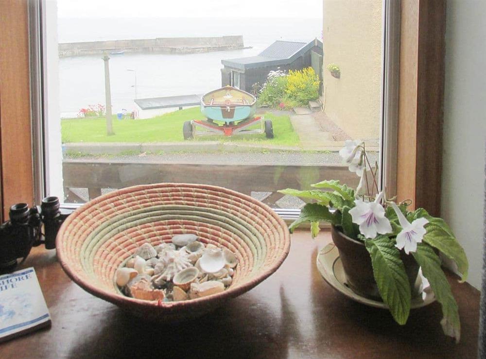 Stunning views over the harbour at Seaton Cottage in Collieston, near Ellon, Aberdeenshire