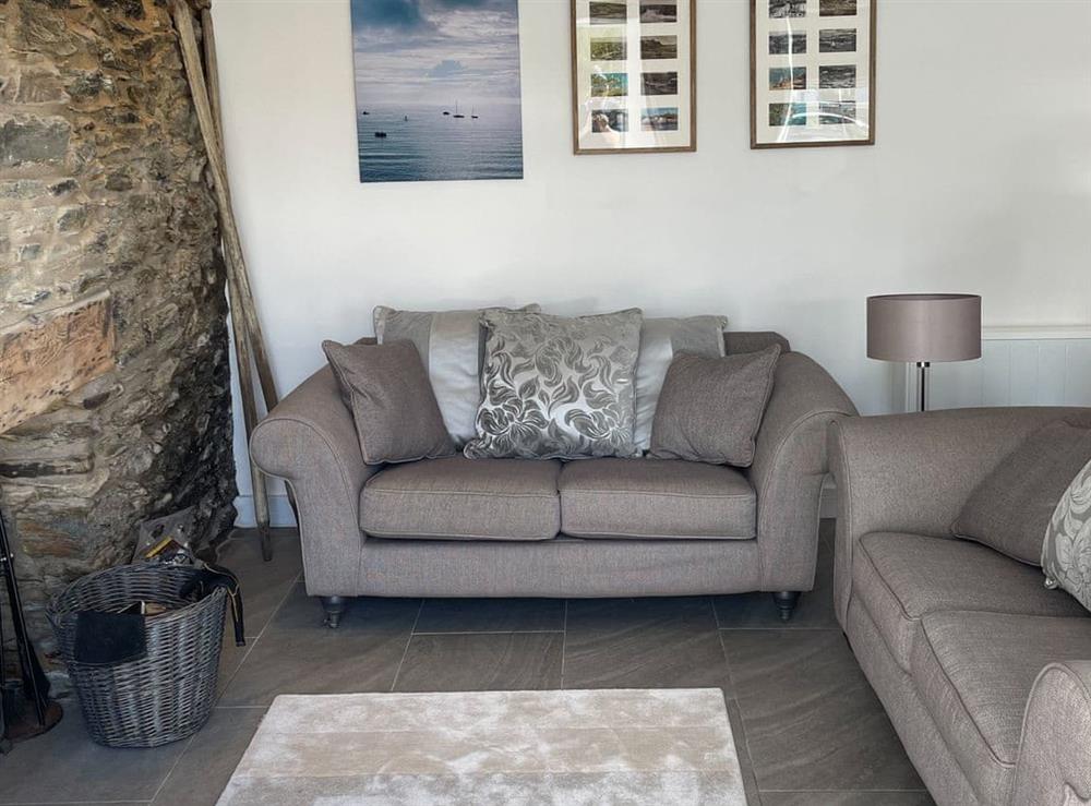Living room at Seatons Rest in Portmellon Cove, Cornwall