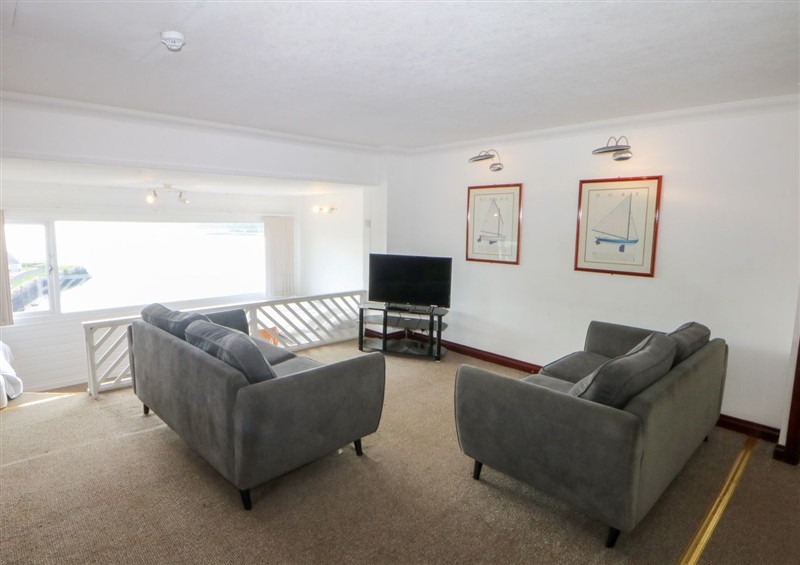 Relax in the living area at Seaview Apartment 5, Y Felinheli