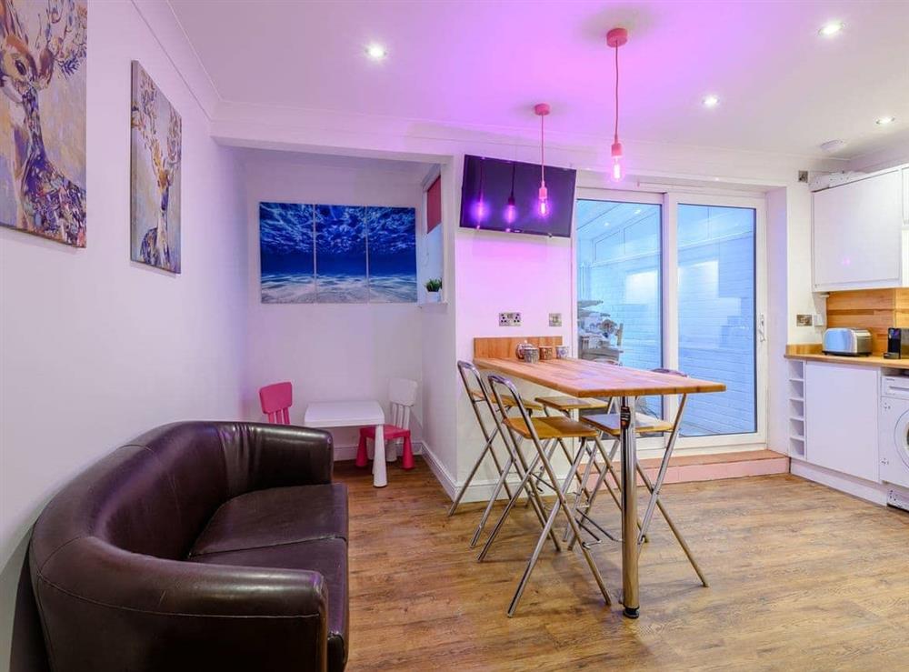 Open plan living space at Seaview Apartment in Lowestoft, Suffolk