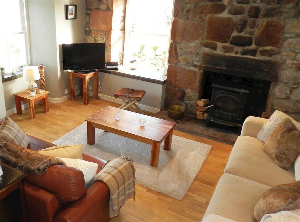 Living room at Seaview in Corrie, Isle of Arran, Scotland