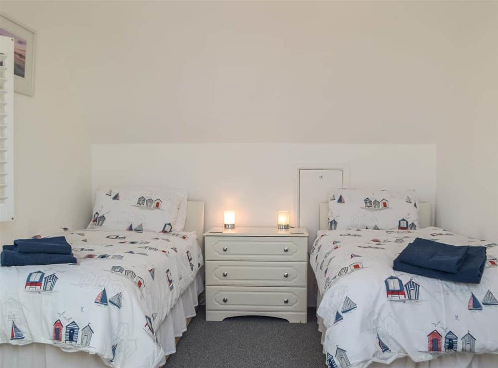 Twin bedroom at Seaview Cottage in Amroth, near Saundersfoot, Dyfed