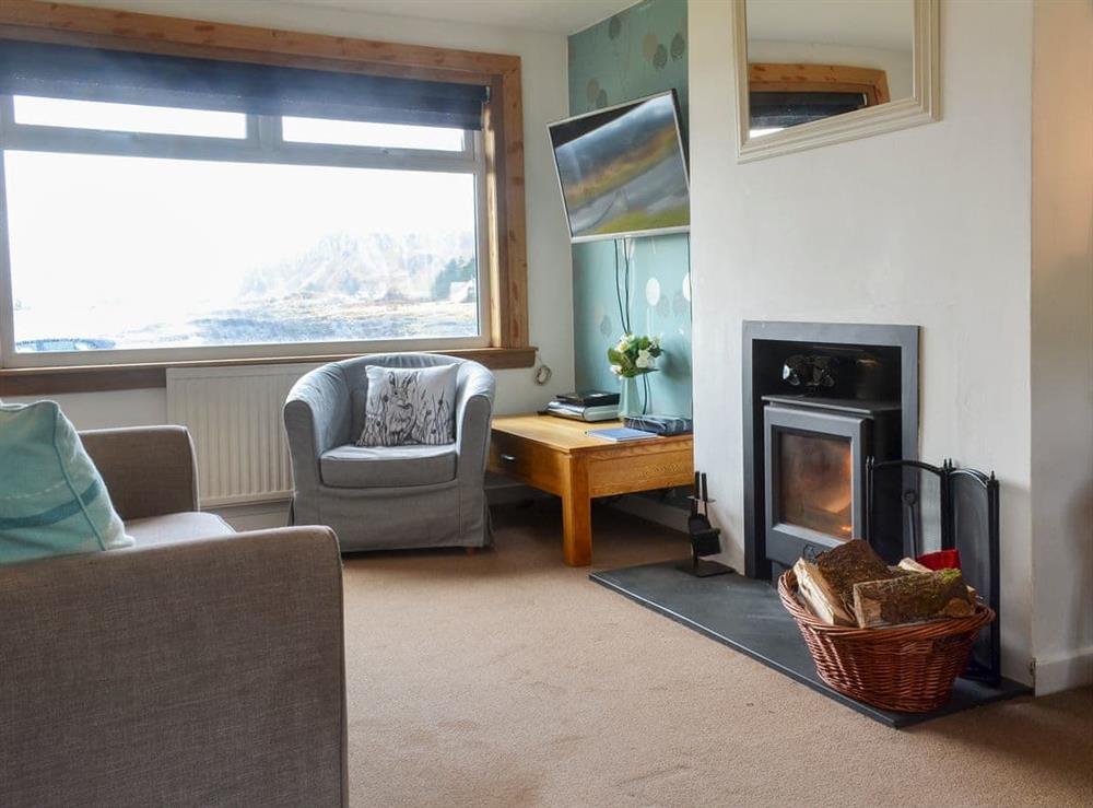 Light and airy living area at Seaview Cottage in Ellenabeich, near Oban, Argyll