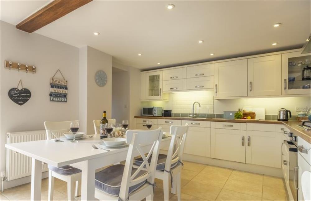 A well equipped dining kitchen greets guests at Seaview Cottage, Old Hunstanton