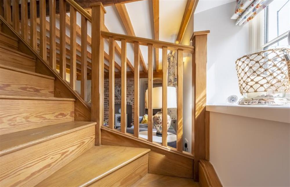 Stairs to the first floor at Seaview Cottage, Old Hunstanton
