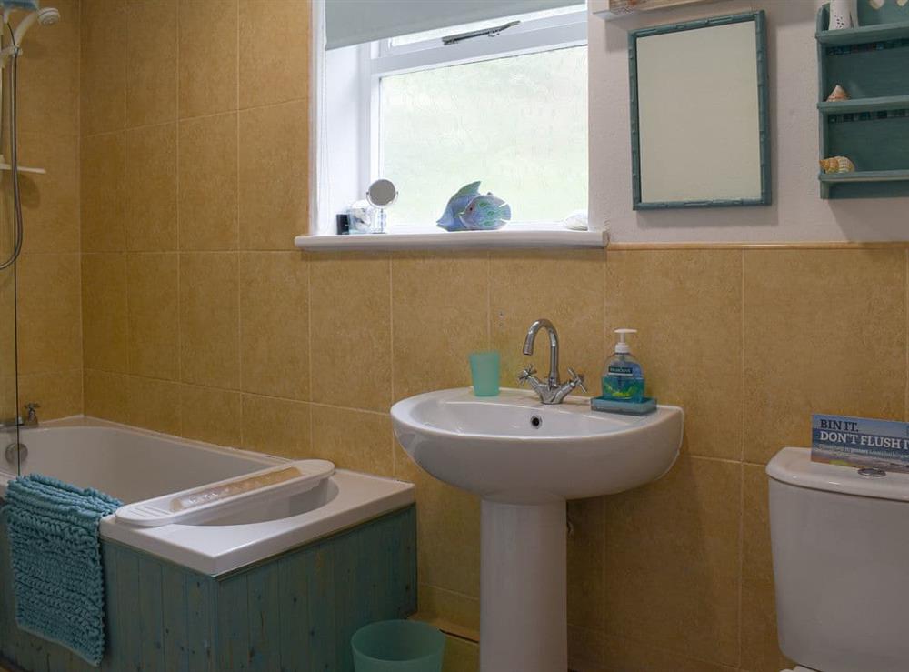 Bathroom at Seaview cottage in Talland Bay, near West Looe, Cornwall