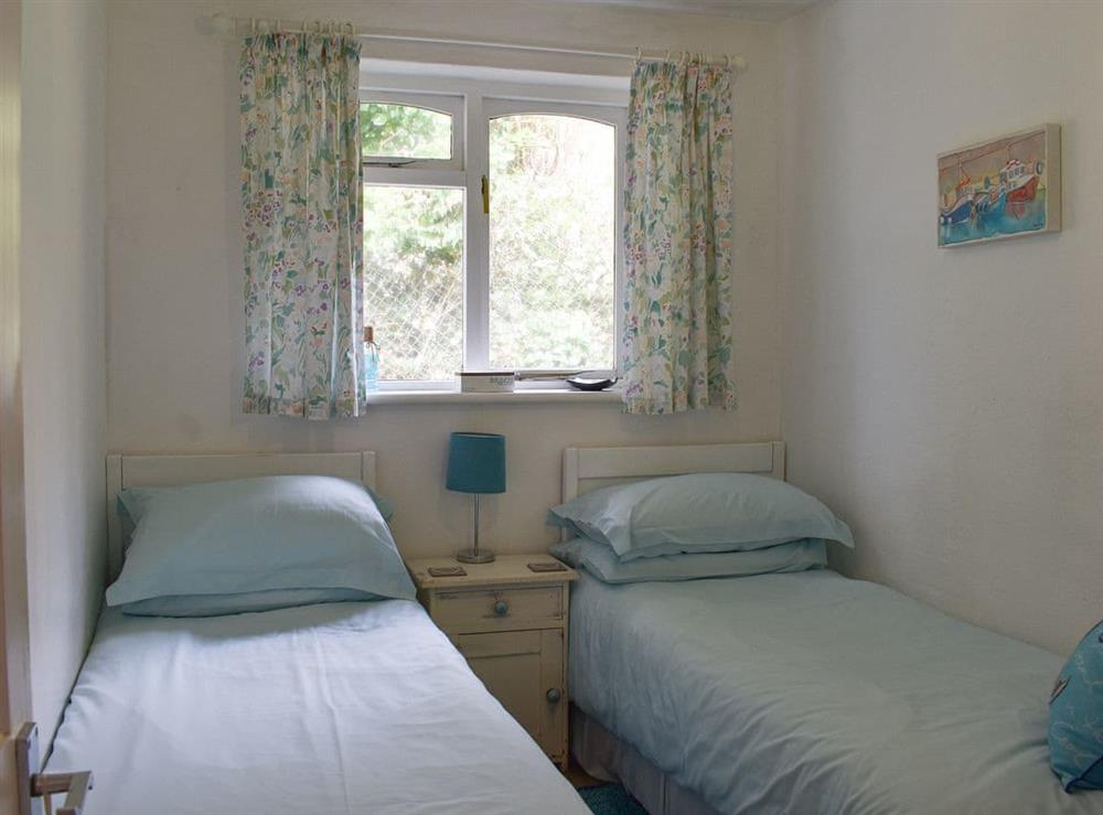 Twin bedroom at Seaview cottage in Talland Bay, near West Looe, Cornwall