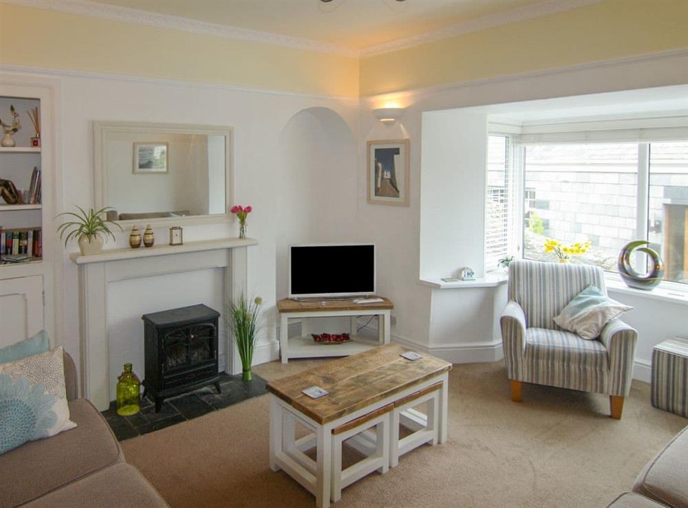 Comfortable living room at Seaview in Gorran Haven, Cornwall., Great Britain