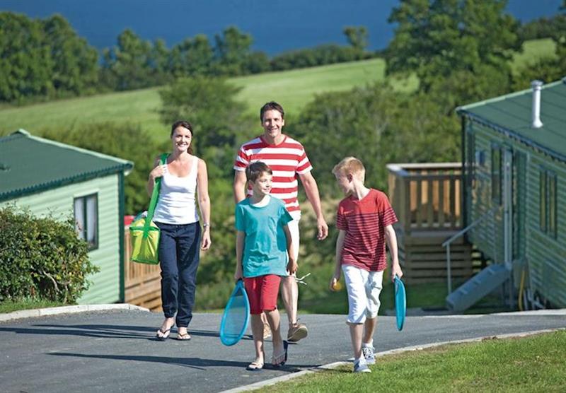 The park setting at Seaview Holiday Village in Polperro, Nr Looe, Cornwall