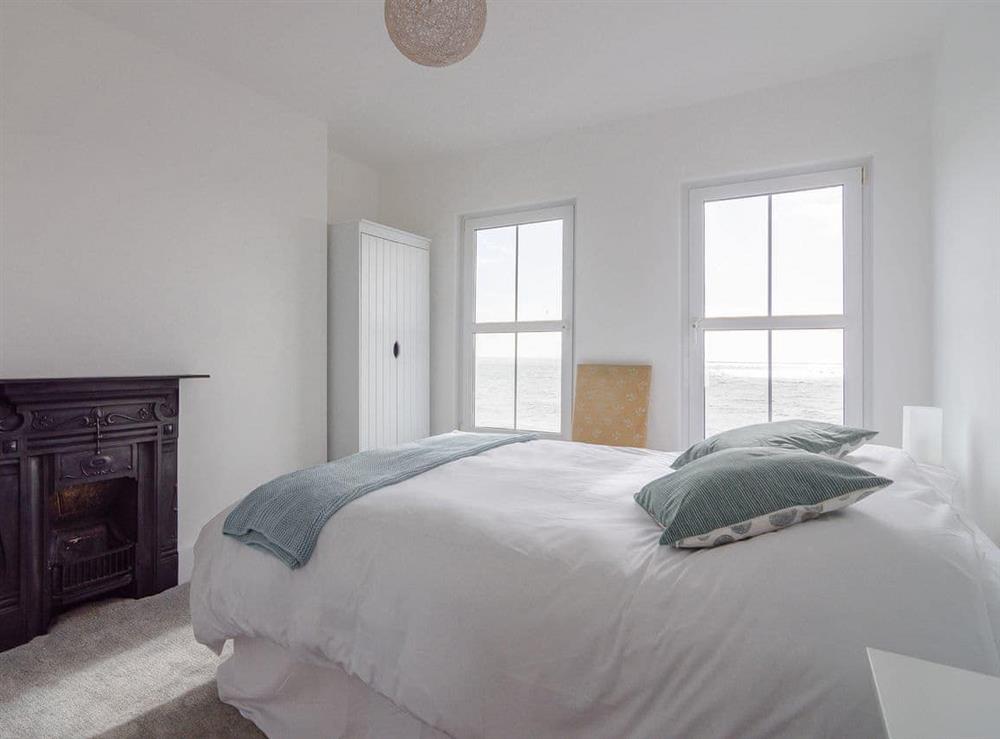 Comfy bedroom with kingsize bed and sea views at Seaview, Hythe in Hythe, Kent