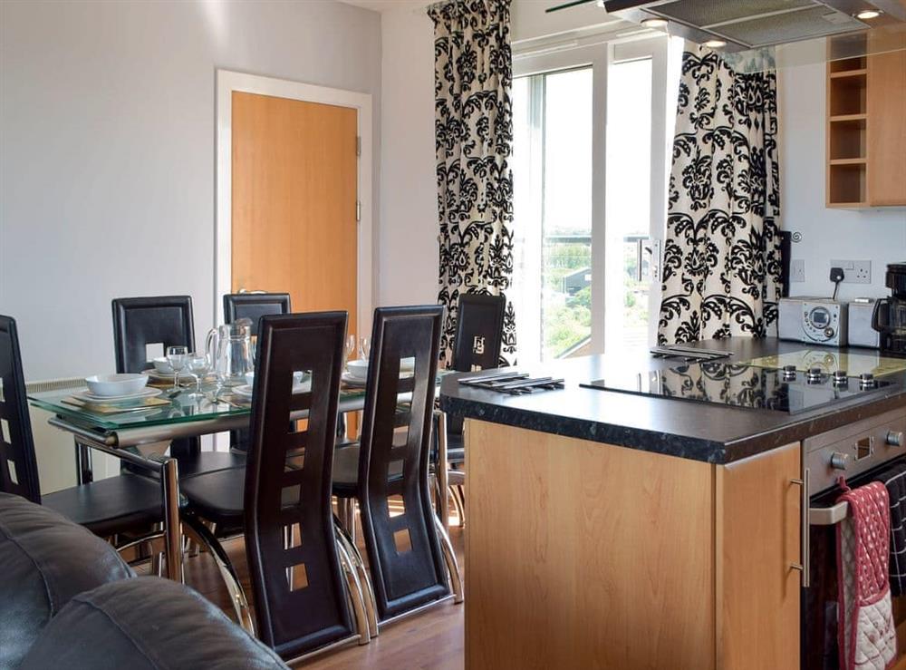 Kitchen and dining area at Seaview in Llanelli, Dyfed