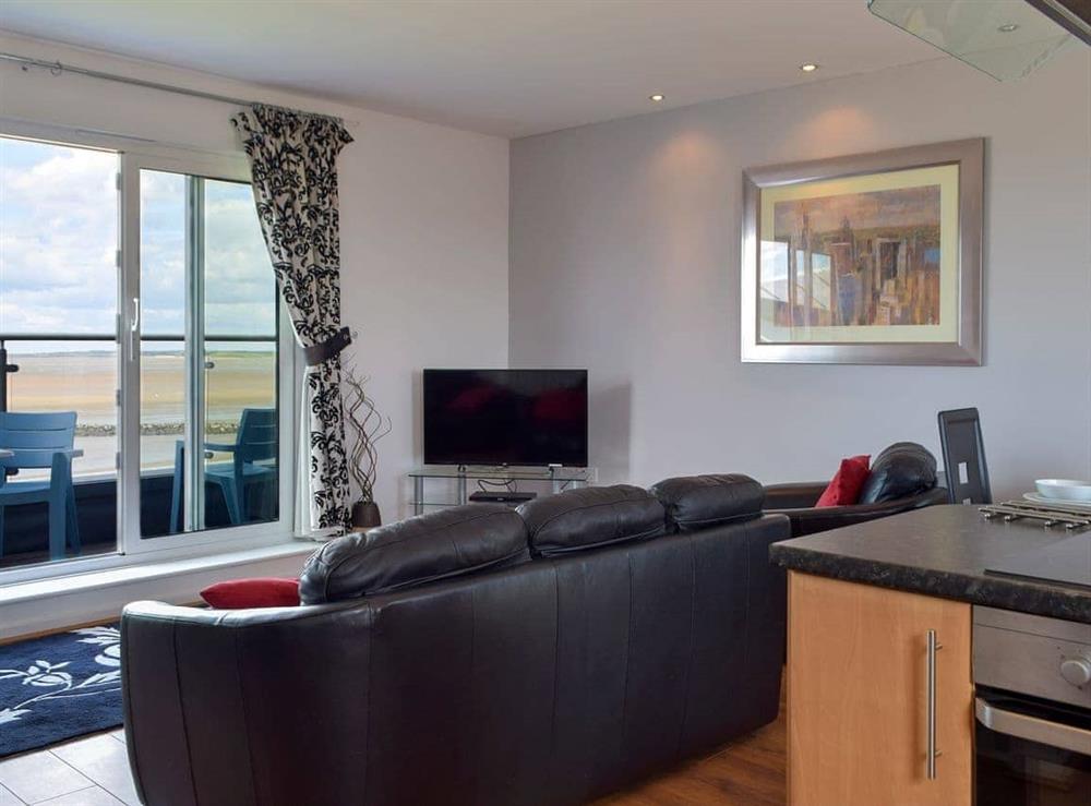 Relaxed lounge area with terrific sea views at Seaview in Llanelli, Dyfed