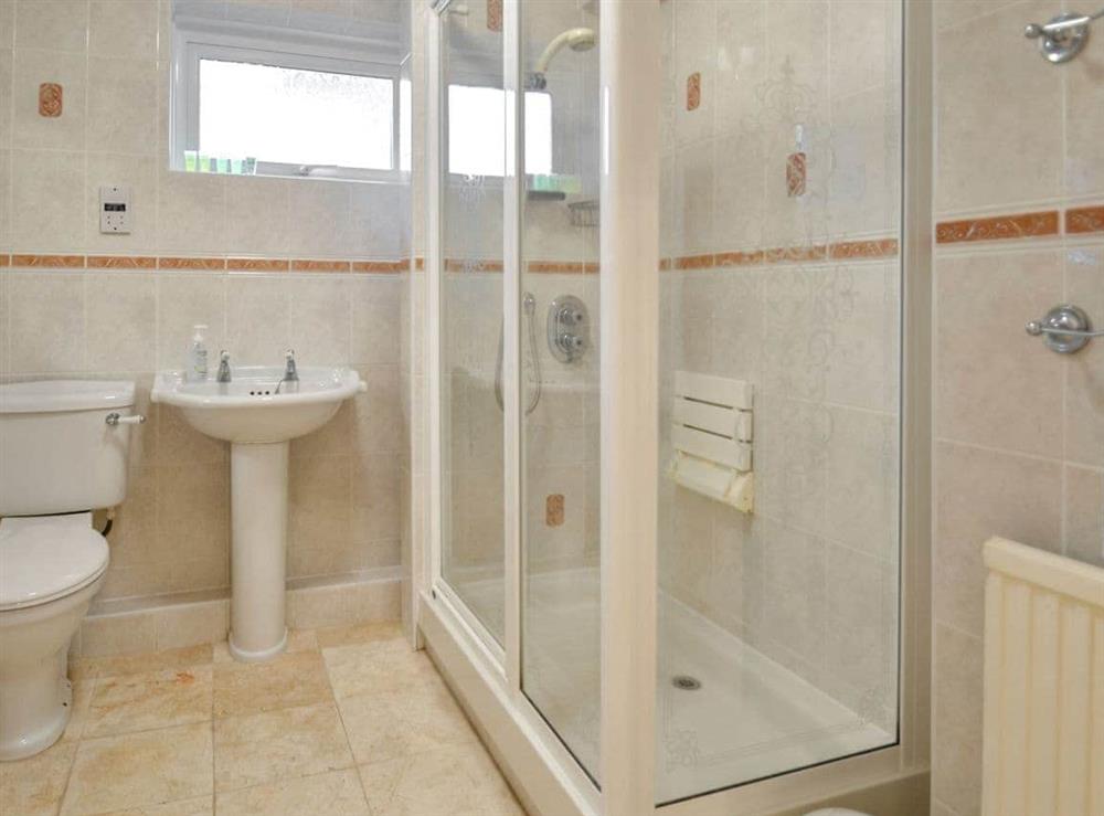 This is the bathroom at Seaview in Rustington, West Sussex