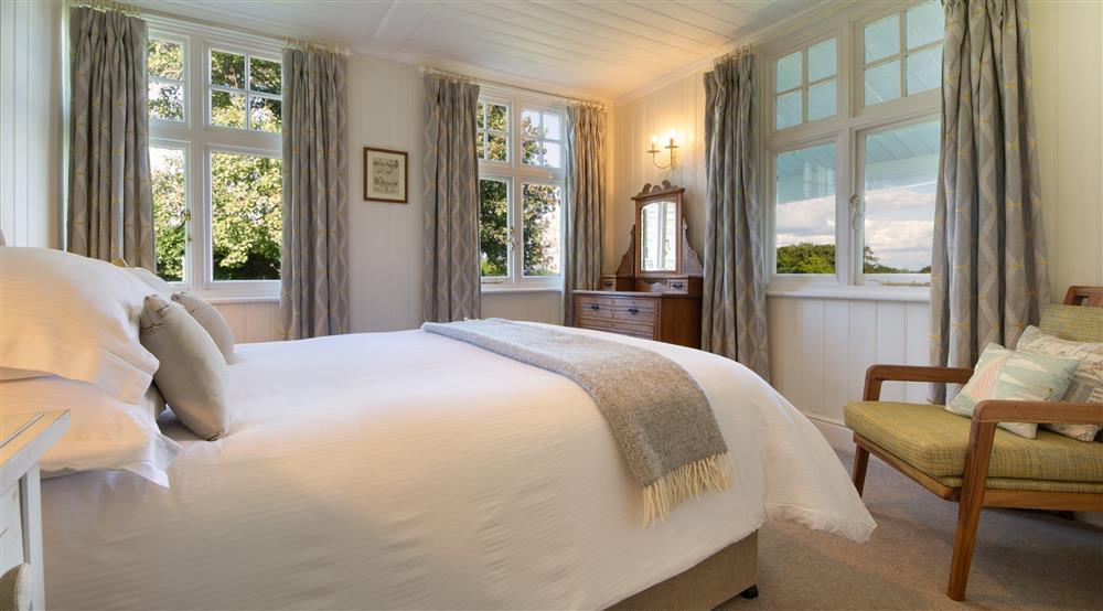 The double bedroom at Seaview in Swanage, Dorset