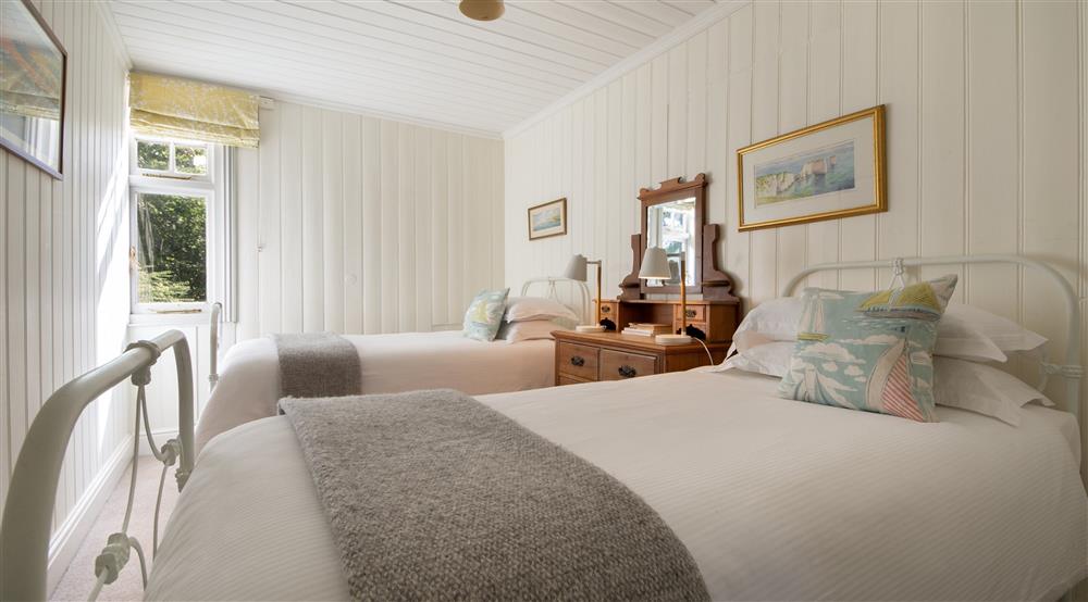 The first twin bedroom at Seaview in Swanage, Dorset