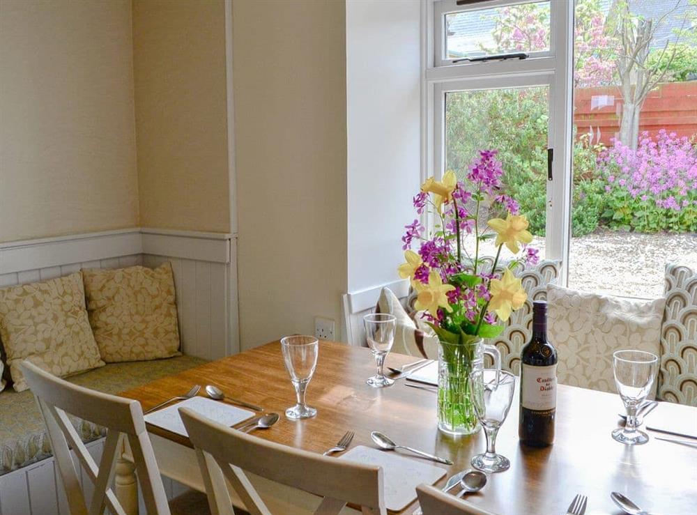 Light and airy dining area at Seaview Terrace in St Abbs, near Eyemouth, Berwickshire