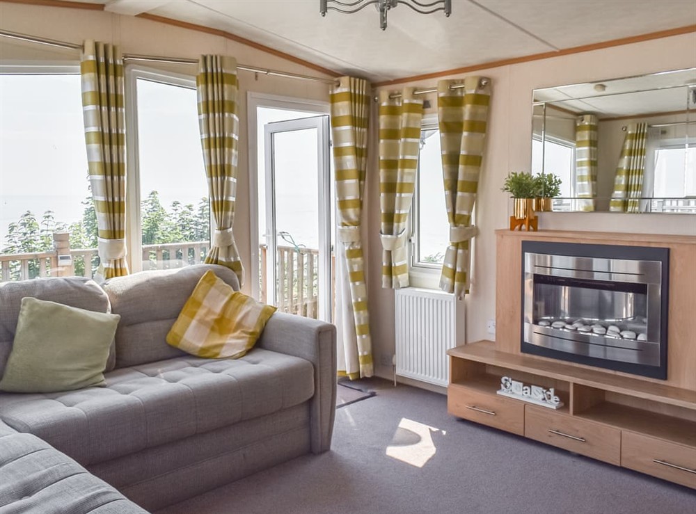 Open plan living space at Seaview Two in Corton, Suffolk